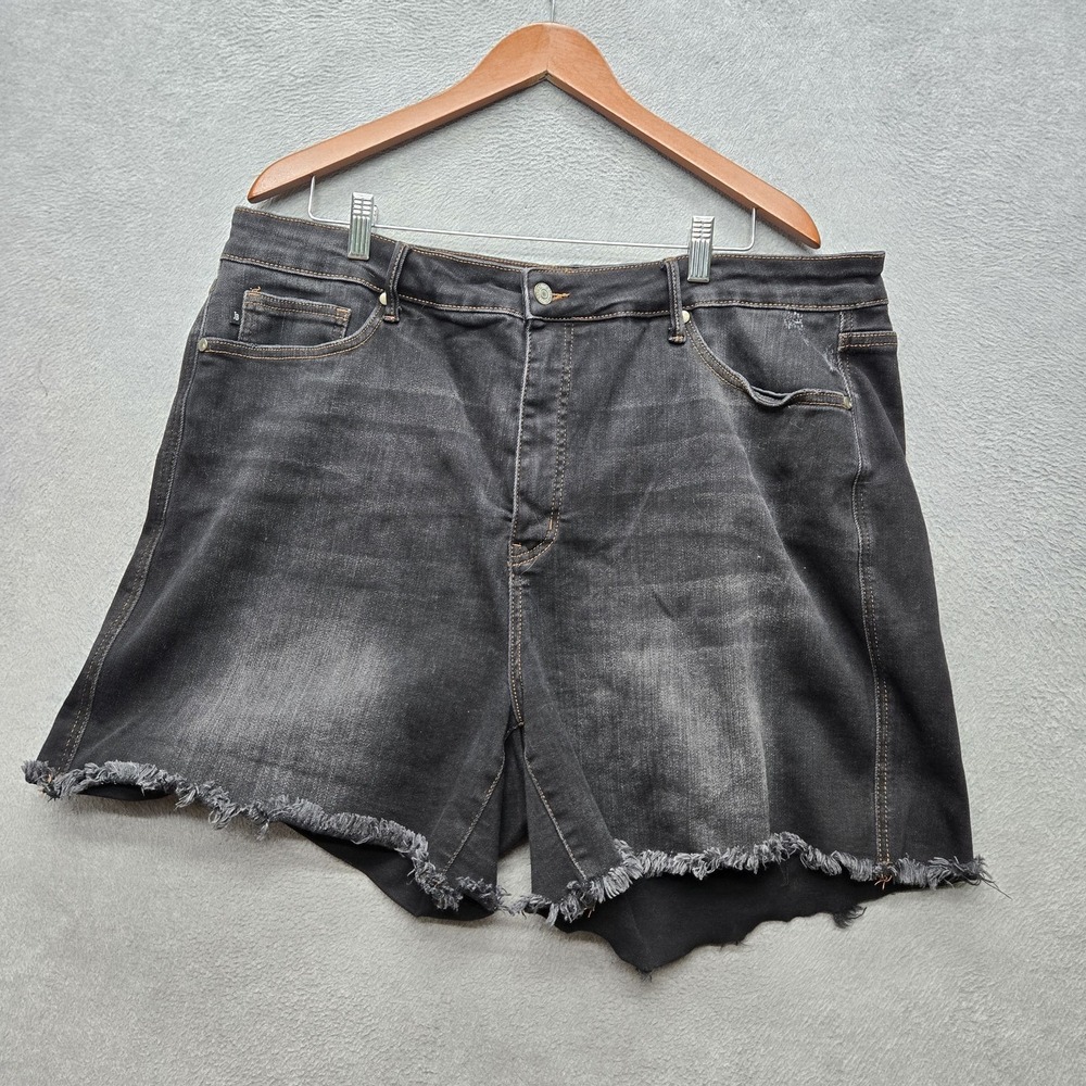 Judy Blue Women Shorts 4XL Black Denim Jeans JB4502360 BK Cutoff